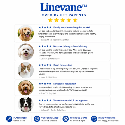🐶🐱 Ear cleaner, Relieves itching in dogs & cats