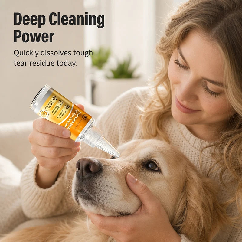 ✨ Gentle pet eye care—cleaning the eye area and daily fur grooming 👀